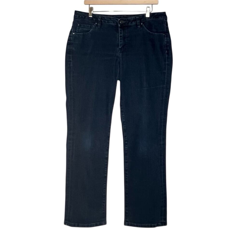 Jag Jeans Womens 16 Low Rise Slim Leg Blue Denim DK Wash Rise Stretch Classic